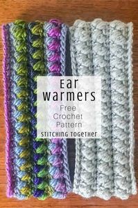 Look at these cozy crochet ear warmers! Do you like the colorful one or the neutral one better? Click through to go directly to the free crochet pattern and make one of each!