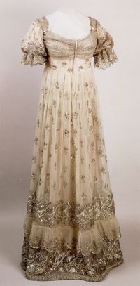 Court dress belonging to the Empress Josephine. After 1810, Musee de Malmaison