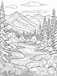 Free Coloring Pages - Flowers, Nature and Scenery - DaVinci in You - Coloring Shirt Kits