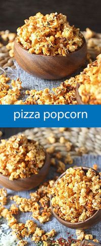 Ready for the best mashup in the universe? Pizza Popcorn!! All the flavors in pizza – Tangy tomato, aromatic basil, oregano, garlic powder and crushed pepper flakes are baked into popped corn kernels. And of course, vast amounts of cheese – Because pizza