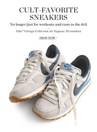 J.Crew Discovered. Sneaks that were born the same year I was! Nike Air Pegasus '83.