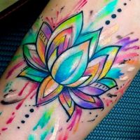 Watercolor Lotus Flower