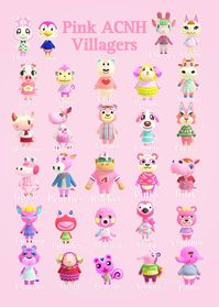 Pink Animal Crossing New Horizons Villagers