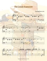 The Lonely Scarecrow - Late Elementary Piano Sheet Music