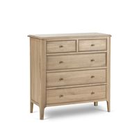 Newton Solid Oak 5 Drawer Chest | Oak Furnitureland