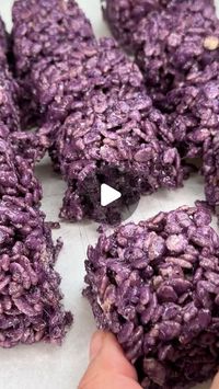 Tasty on Instagram: "Purple bliss in every bite! Dive into these Ube Rice Krispies Treats and let the flavor take you away. 💜✨ by @katlieu

Ingredients
6 tbsps unsalted butter
1 to 2 tablespoons ube halaya (jam)
1 teaspoon ube extract for the color (add more as needed)
1/2 teaspoon miso, for a balancing salinity (a pinch of salt would do too)
One (12-ounce bag) mini or regular-sized marshmallows
6 cups Rice Krispies cereal
1. Grease or butter an 8 x 8 or 9 x 9-inch baking dish.
2. Brown the butter over medium heat in a heavy saucepan or pot. This takes about 5 minutes. Once brown bits form and the butter is a little foamy, lower the heat to low and mix in the ube halaya and extract until smooth. The mixture will be bubbly and foamy.
3. Mix in the miso or salt. Add the marshmallows and sti