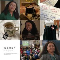 janine teagues. teacher. abbott elementary. moodboard. aes.