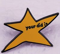 A cute and motivational star pin for tired students who need a reminder that they did it! Perfect for adding some positivity to your day.