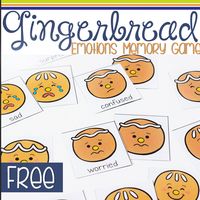 Printable Gingerbread Emotions Matching Game for Preschool - Life Over Cs