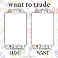 iso photocard post template rainbow scribbles bunnies cats priority template kpop