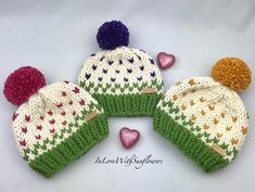 Bright Beautiful Chunky Knit Beanies with Pom Poms These baby girl beanies are so darn cute - Who says you cant wear a spring garden hat in winter ? Looking for a unique baby shower gift? or a special winter hat for your baby girl? These high quality chunky knit hats are a perfect choice. Each hat is uniquely handcrafted to last Made with super soft and cozy Acrylic / Wool Blend yarn - your little girl with be snuggly warm and so stylish. The bright and cheerful colors are a great winter outfit Cute White Hand Knitted Beanie, Cute Knitted Beanie Bonnet, Winter Outfit Accessories, Double Pom Pom Beanie, Garden Hat, Beanie With Pom Pom, Knit Beanies, Beanie With Pom