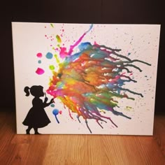 Melted Crayon Art Silhouette, Half And Half Art, Melting Crayons On Canvas, Melted Crayon Art Ideas, Crayon Melting Art, Crayon Canvas Art, Outdoors Quotes, Melted Crayon Art, Crayon Crafts