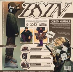 the back cover of a magazine with an image of a man in a gas mask