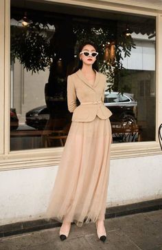 Elegant Cotton Outerwear For Daywear, Chic Beige Outerwear For Loungewear, Feminine Long Sleeve Outerwear For Fall, Feminine Long Sleeve Fall Outerwear, Elegant Long Sleeve Cotton Outerwear, Feminine Long Sleeve Beige Outerwear, Elegant Neutral V-neck Outerwear, Feminine V-neck Outerwear For Fall, Feminine Fall V-neck Outerwear