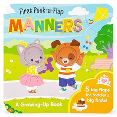 the first peek - a - flap book for toddlers has an image of two bears and