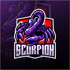 the scorpion mascot logo on a dark background