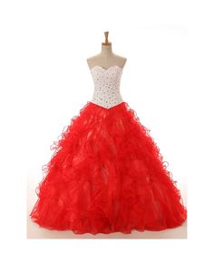 Shop affordable ball-gown sweetheart sweep train tulle dress with cascading ruffles beading online. Free Shipping and Custom-made. Pro since 2009. Ivory Ball Gown, Ruffle Beading, Prom Dresses 2019, 16 Dress, Dresses Formal Elegant, Ball Gowns Evening, Beaded Bodice, Custom Size Dresses, Gown Prom