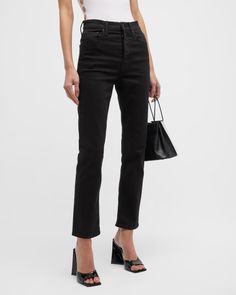 Get free shipping on MOTHER The Tomcat Ankle Straight-Leg Jeans at Neiman Marcus. Shop the latest luxury fashions from top designers. Spring Denim, Black Jeans Women, Mother Jeans, Frayed Jeans, Flare Leg Jeans, Mother Denim, Denim Design, Denim Wash, Distressed Jeans