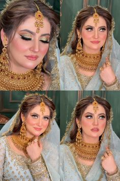 Walima Bridal Makeup Look Pakistani, Wedding Jewelry Pakistani, Barat Look For Bride, Walima Bride Makeup, Kashee Makeup, Bridal Makeup Looks Pakistani, Pakistani Bridal Hairstyles Walima, Barat Makeup Look, Indian Engagement Makeup Looks