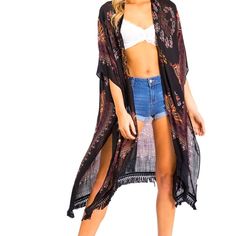 Just In And Just Perfect! A Osfm Boho Style Caftan. Black With Shades Of Red And Grey This Piece Is Super Versatile And Can Be Worn So Many Different Ways. From The Beach To The Office Or With Your Favorite Leggings To Brunch. Black One-size Beach Cover-up, One Size Black Beach Cover-up, Black Spring Festival Cover-up, Black One-size Cover-up For Vacation, One Size Black Cover-up For Summer, Black One-size Summer Cover-up, One Size Black Cover-up For Vacation, Black One Size Cover-up For Vacation, Casual Black Cover-up For Beach