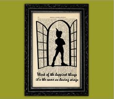 the silhouette of a man standing in front of an open door with words on it