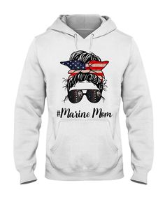 298b35c249451307a3dfb8365b239830bc3ecbf26dd1eb628d7cc84df48b2608 Marine Mom Shirts, Mom Messy Bun, Airforce Wife, Air Force Mom, Military Mom, Long Sleeve Tank Top, Hoodie White