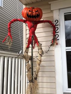 a halloween decoration on the outside of a house