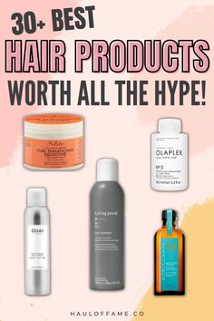 Ultimate Best Hair Products | Whether you have frizzy, curly, dry, damaged or colour treated hair, we’ve rounded up the absolute best and market leading hair products of  all time that will keep your hair looking healthy, smooth and shiny. You’ll find drugstore favourites as well as high-end hair care products from shampoos to hair masks (Olaplex included!), hair products for curly hair, hair dyes and more! #hairproducts #haircareproducts #haircare #curlyhaircare Best Defrizz Hair Products, Enjoy Hair Products, Best Hair Products For Healthy Hair, Best Hair Shine Treatments, Best Anti Frizz Hair Products For Thick Hair, Best Hair Products For Updos, Best Hair Care Products For Hair Growth, Best Hair Cream For Frizzy Hair, Best Products For Soft Silky Hair