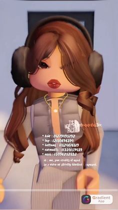 an animated image of a woman with headphones