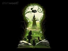 the wizard's book is open to reveal an image of a castle in the background