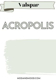 the words acropols are in black and white, with an arrow above it