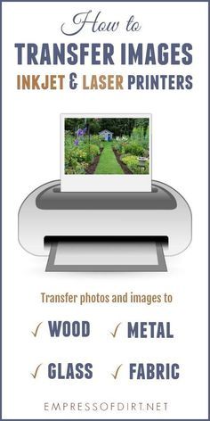 the cover of how to transfer images in inkjet and laser printers