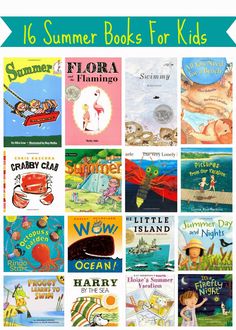 children's books about summer are featured in this postcard book cover art project