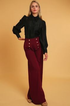 Elevate your style with our High-Waisted Dressy Pants, a perfect fusion of sophistication and contemporary flair. These pants boast a flattering high-waist design and a wide-leg silhouette, creating a fashion-forward aesthetic that effortlessly exudes elegance. The button detailing adds a unique touch, making these pants a standout piece in your wardrobe.Key Features:1. Fabric: Indulge in the sleek and polished feel of our High-Waisted Dressy Pants, crafted with 100% Polyester for a luxurious an Dressy Pants, Activewear Sets, Vintage Pants, Chic Me, Elevate Your Style, Polished Look, Plus Size Tops, Formal Event, Cosplay Costumes