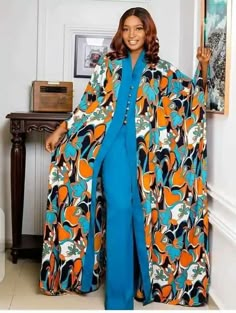 Chiffon Styles, Women Dress Pants, Long African Dresses, Trouser Suit, African Maxi Dresses