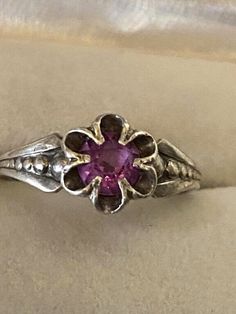 Antique Soviet USSR Ring Sterling Silver 875 Alexandrite Women's Jewelry Size 8