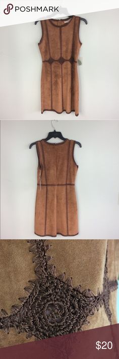 Forever 21 Crochet Suede Dress NWT Size small but could fit a medium. Stitching is see-through, does not have a slip underneath. Forever 21 Dresses Mini Suede Dress, Forever 21 Dresses, 21 Dresses, Forever 21, Two Piece Skirt Set, Stitching, Summer Dresses