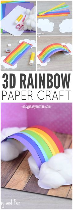 rainbow paper craft for kids to make