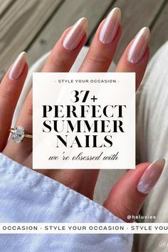 Summer Nails Classy Elegant, Trendy Manicure Summer 2024, Oval Summer Nails 2024, Chic Summer Nails 2024, 2024 Nail Summer Trends, Cute Nails Summer 2024, Subtle Almond Nails, Summer Bachelorette Nails