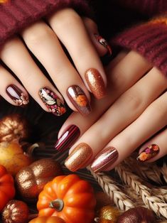 November nails, november nails colors, nails for november, Fall nails, autumn nails, September nail ideas, October nail ideas, November nail ideas, September nails, October nails, November nails, trendy fall nails, trendy fall nails 2023, autumn nail ideas, Nail Art, cute november nails, nails November, november nails designs fall, november nail ideas gel Acrylic Fall Nails Ideas, Fall Nails Ideas Autumn Square, Autumn Leaves Nails, November Nail Ideas, Nail Ideas Gel, Herbst Nails, November Nails Colors, Fall Nails Ideas Autumn, Nails Ideas Autumn