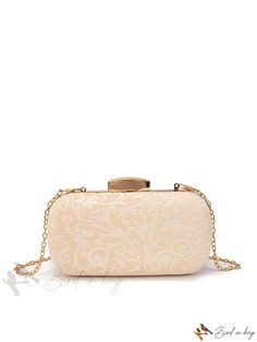 Bird in Bag - Geometric Pattern Clutch Bag for Weddings Beige Rectangular Bags For Wedding, Chic Beige Bag For Wedding, Cream Rectangular Clutch For Wedding Guest, Cream Rectangular Evening Bag For Formal Occasions, Rectangular Cream Clutch For Wedding Guest, Cream Rectangular Evening Bag For Formal Events, Beige Rectangular Wedding Bags, Formal Cream Rectangular Evening Bag, Cream Rectangular Clutch For Events