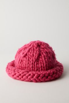 Add the coolest, most vintage-inspired touch to your cold-weather accessories collection with this staple beanie featured in a timeless knit fabrication and rolled silhouette for a super unique finish. | Woven Chunky Knit Beanie by Free People in Pink Cozy Wool Beanie With Knit Fabrication, Cozy Wool Beanie, Cozy Wool Knit Beanie, Cozy Knit Wool Beanie, Chunky Knit Wool Hat For Fall, Cozy Knit Beanie Hat, Cozy Chunky Knit Hat, Vintage Yarn Beanie Hat, Cozy Chunky Knit Beanie Hat