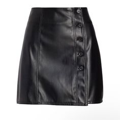 Questions? Leave A Comment Below! Black Leather Skirt, Vegan Leather Skirt, Black Leather Skirts, Black Skirt, Wrap Skirt, Leather Skirt, Vegan Leather, Womens Skirt, Black Leather