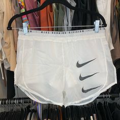 Brand New Without Tags, Never Worn. Nike Running Shorts With White Lining Nike Summer Shorts, Nike Summer Athletic Shorts, Nike Athletic Shorts For Summer, Nike Athletic Shorts For Beach In Spring, Nike Beach Bottoms For Beach Season, White Workout Bottoms For Beach Season, Nike Stretch Shorts For Summer, Nike Summer Sports Bottoms, Nike Bottoms For Beach And Summer