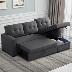 42015508135978 Corner Sofa Bed With Storage, Comfy Sectional, Couch With Chaise, Sectional Sofa With Chaise, Shaped Sofa, Storage Chaise, L Shaped Couch, Sectional Sleeper Sofa, Pull Out Bed