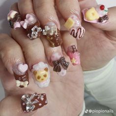 Neopolitan Nails, Sweets Nails, Kawaii Nail Art