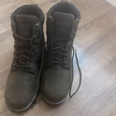 Never Worn, No Tags Or Box. Great Condition Casual Weatherproof Plain Toe Work Boots, Casual Durable Moc Toe Waterproof Boots, Casual Durable Waterproof Moc Toe Boots, Winter Work Boots With Plain Toe For Outdoor, Winter Outdoor Work Boots With Plain Toe, Outdoor Work Boots With Plain Toe For Winter, Plain Toe Work Boots For Winter Outdoor Use, Casual Waterproof Moc Toe Work Boots, Casual Moc Toe Waterproof Work Boots