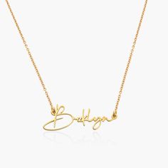 FIT GUIDE Safety Policy Care InstructionsThe Belle Custom Name Necklace in Gold Plating features chic script font to spell out a word or name of your choice. A signature piece that's all your own, this piece will help you create your own curated look.Customize Me! Choose up to 10 characters to customize this piece with. Please make sure to double check your spelling before submitting your order.How to make it yours? If you would like to customize this piece with something either than your na Safety Policy, Necklaces Unique, Interlocking Circle Necklace, Personalized Name Plates, Gold Circle Necklace, Leather Jewelry Box, Medallion Necklace, Trendy Necklaces, Custom Name Necklace