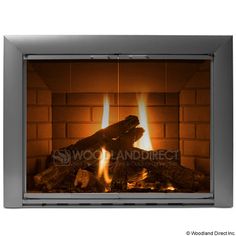 an image of a fireplace with fire in it