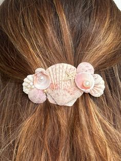 Wedding Hair Beach, Hair Accessories Summer, Seashell Hair, Beach Hair Accessories, Water Gems, Surf Jewelry, Beachy Hair, Preppy Stickers, Wedding Barrettes